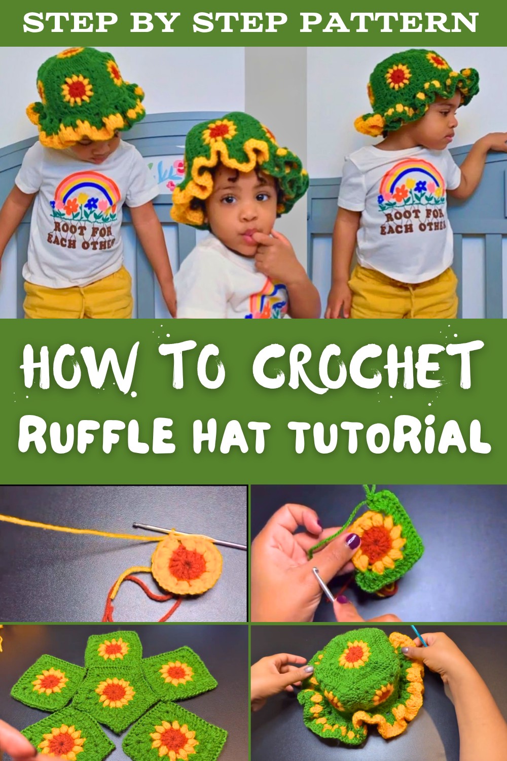 Crochet Ruffle Hat Tutorial