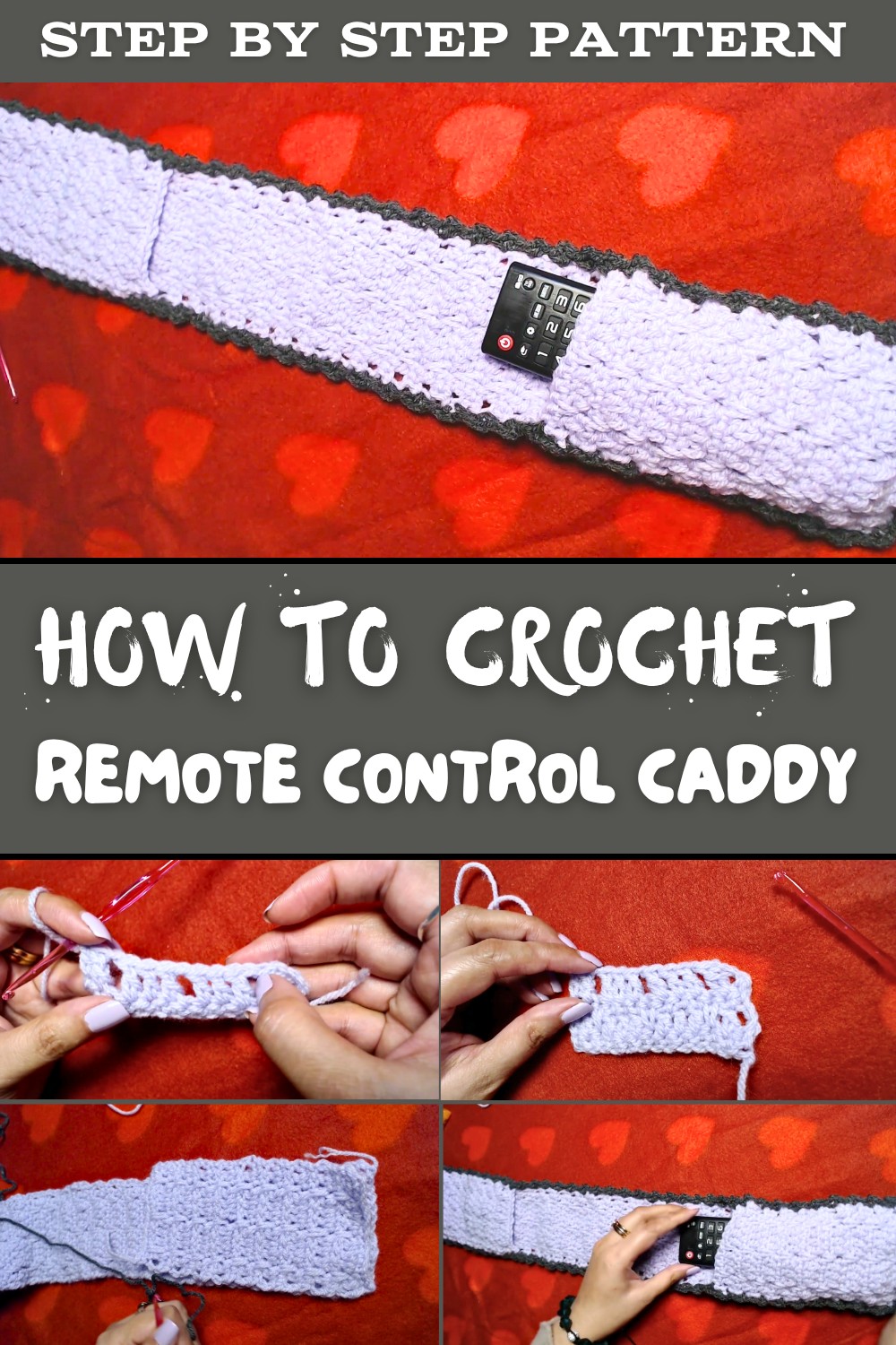 Crochet Remote Control Caddy Pattern