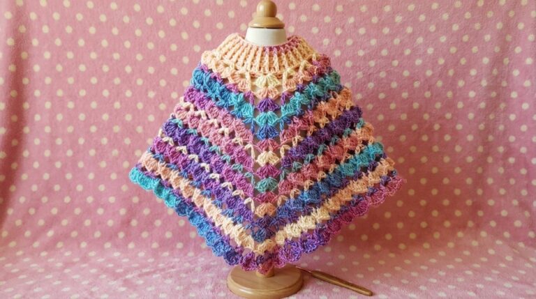 How To Crochet Baby Poncho Tutorial 2