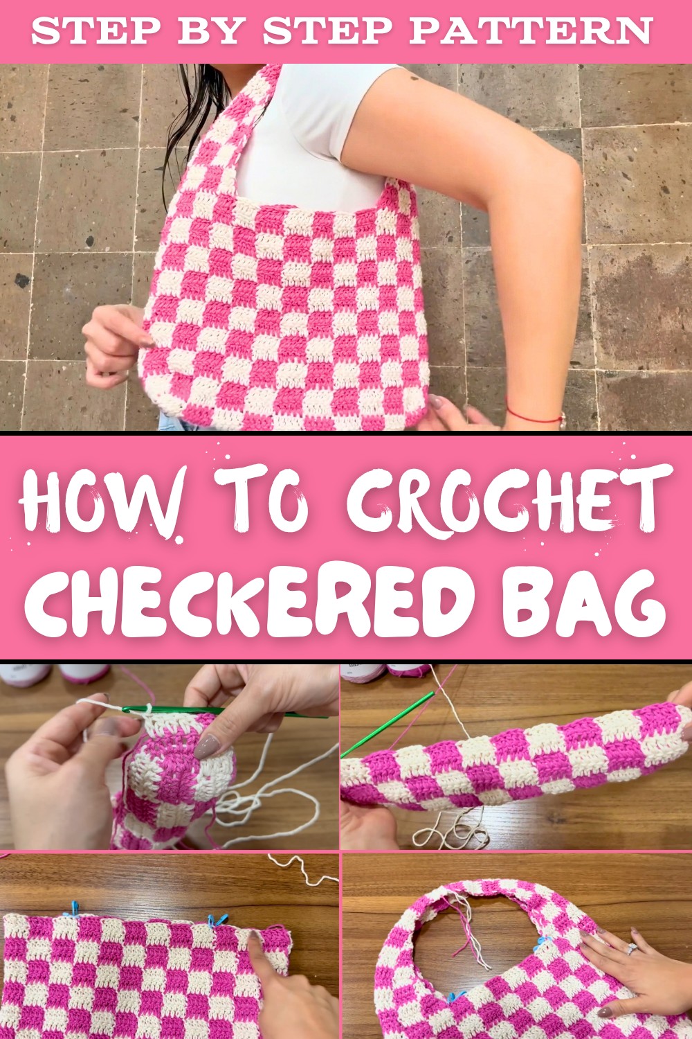 Crochet Checkered Bag Tutorial