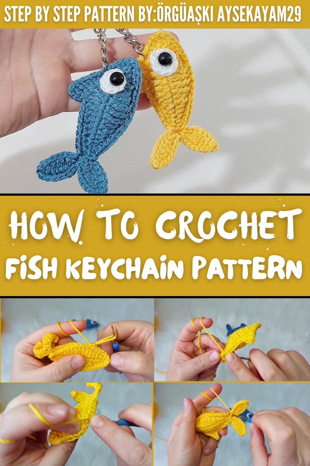 Crochet Fish Keychain Pattern