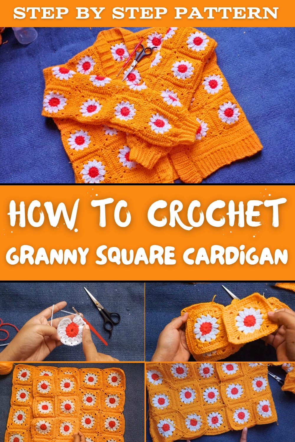 Crochet Granny Square Cardigan Tutorial