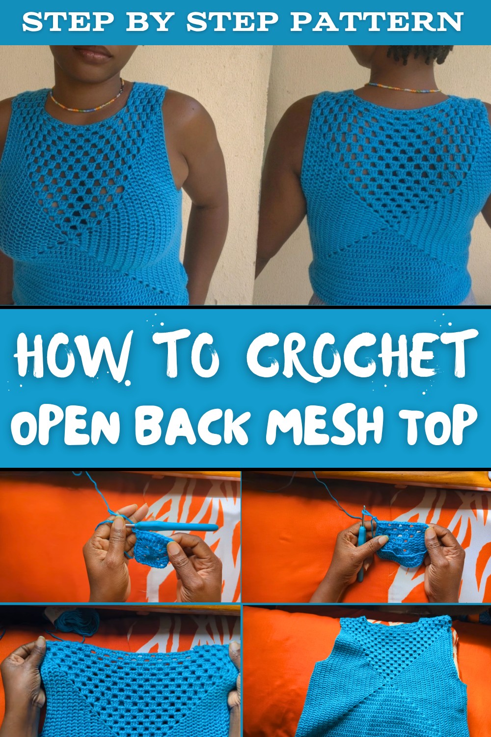 Crochet Open Back Mesh Top Tutorial