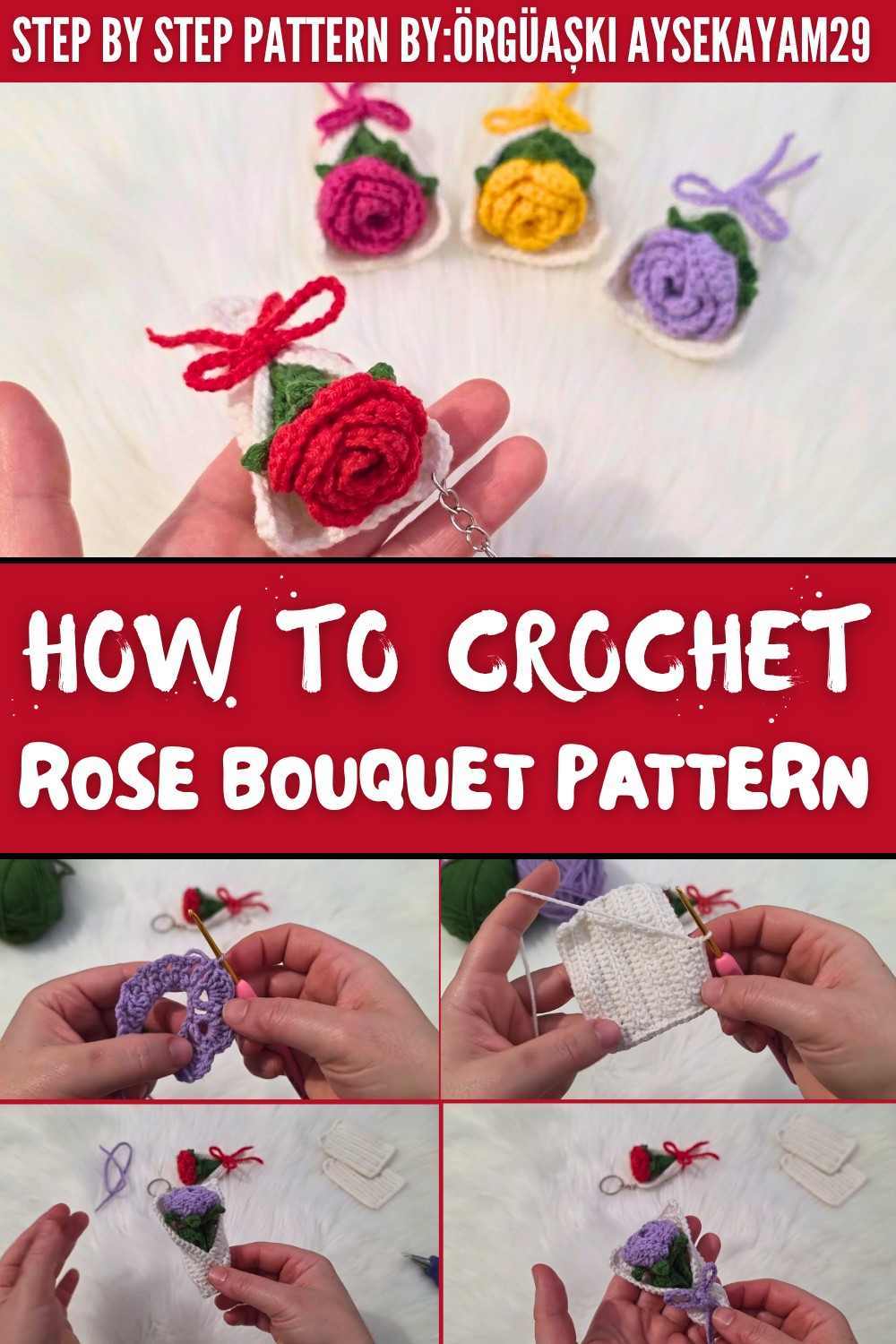 Crochet Rose Bouquet Pattern