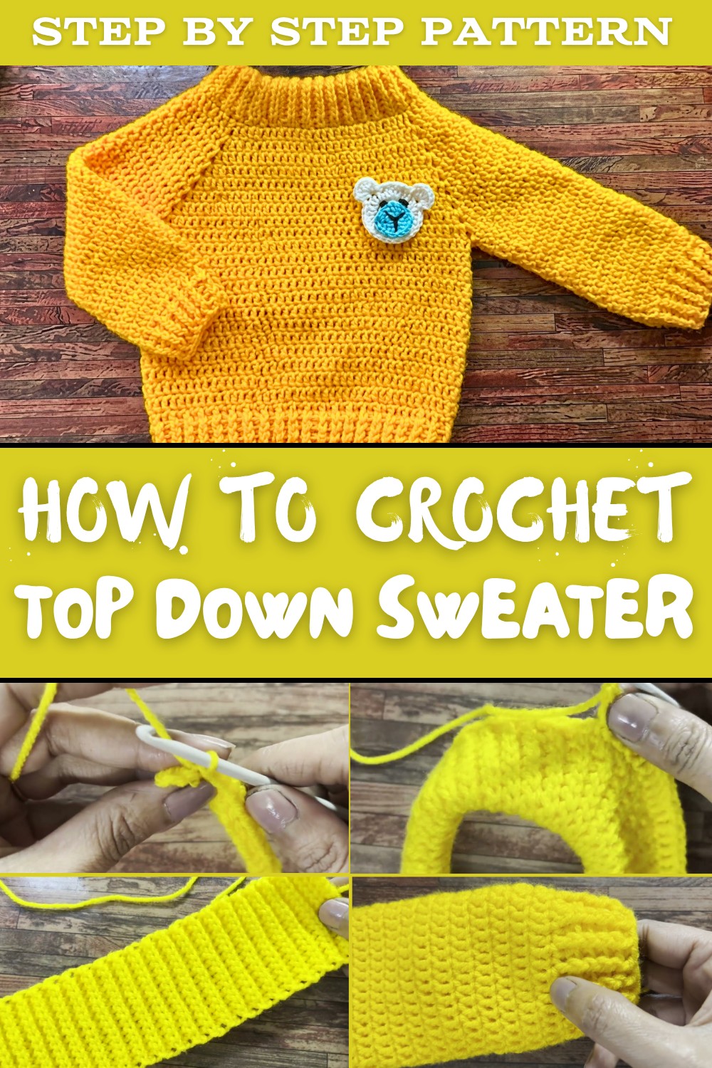 Crochet Top Down Sweater Pattern