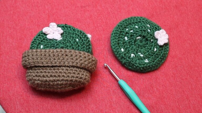 Crochet Cactus Coaster Tutorial 2