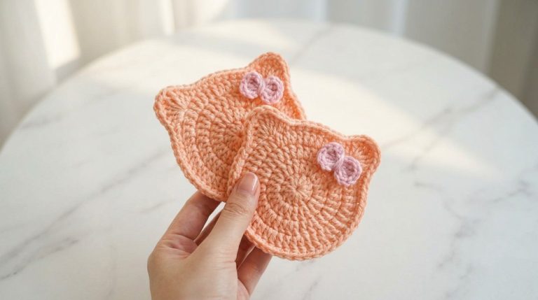 Crochet Cat Coaster Pattern 10