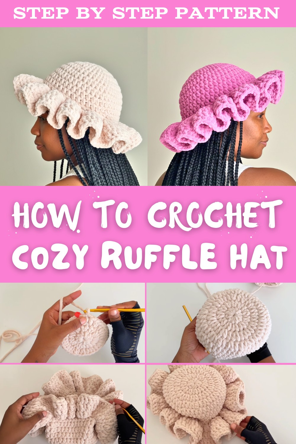 Crochet Cozy Ruffle Hat