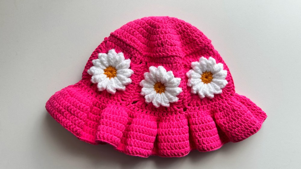 Crochet Daisy Flower Hat Pattern 2