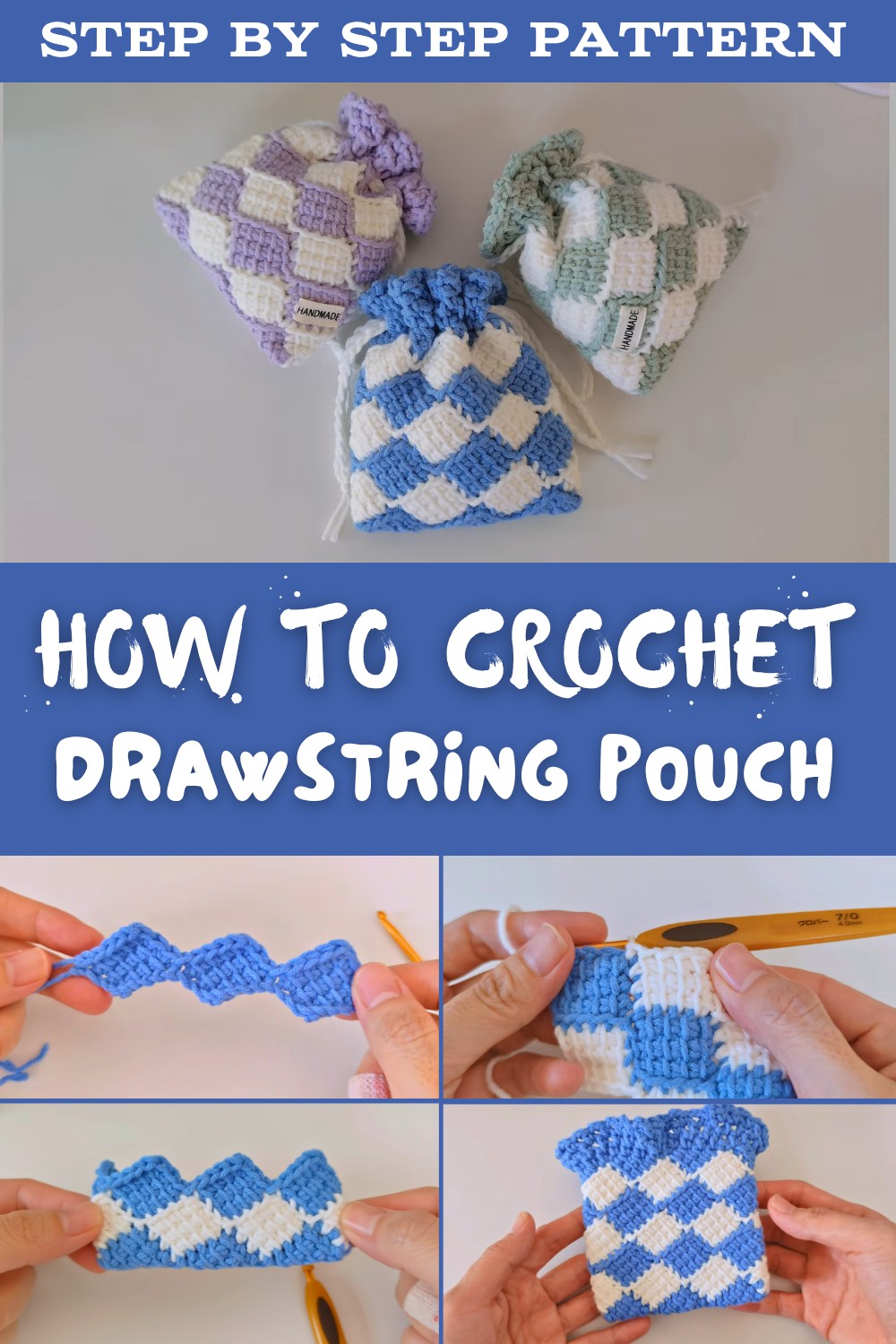 Crochet Drawstring Pouch Pattern