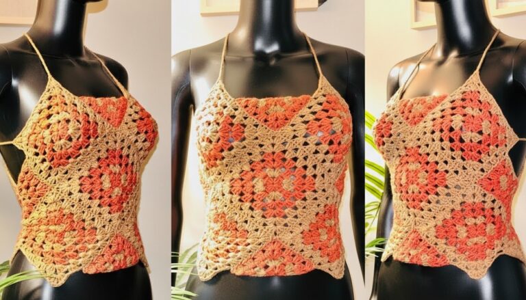 Crochet Easy Granny Square Top 2