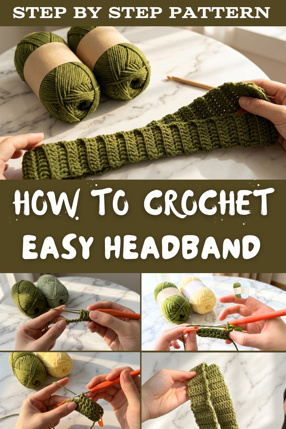 Crochet Easy Headband Pattern 1