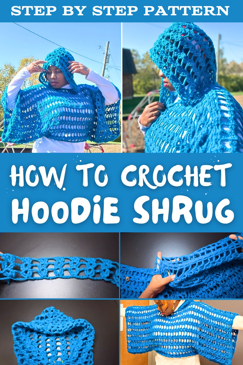 Crochet Easy Hoodie Shrug Pattern