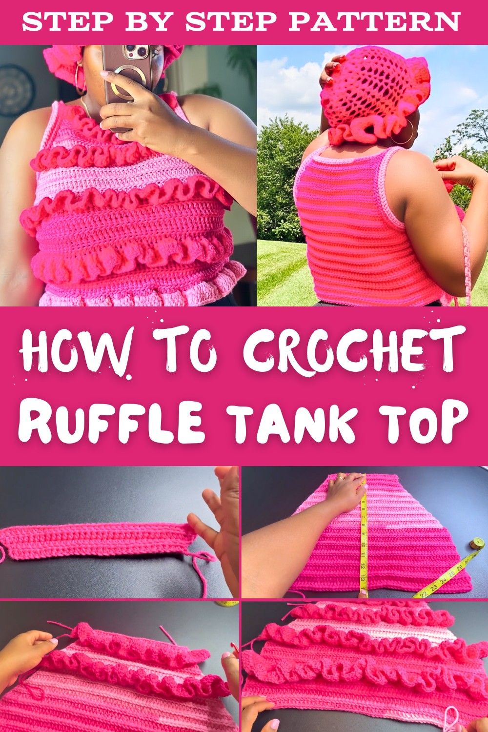 Crochet Easy Ruffle Tank Top Pattern