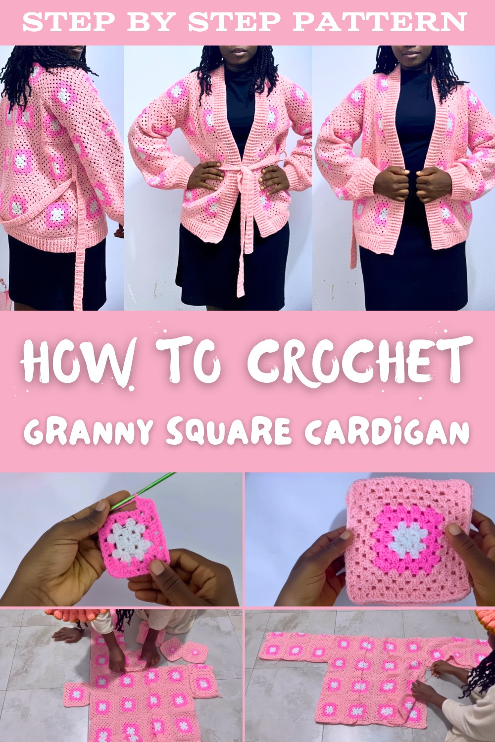 Crochet Granny Square Cardigan Tutorial