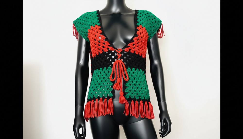 Crochet Granny Stitch Vest Tutorial 3