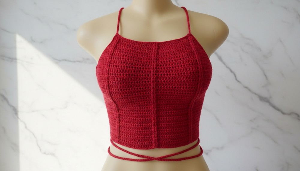 Crochet Halter Neck Top Tutorial 1
