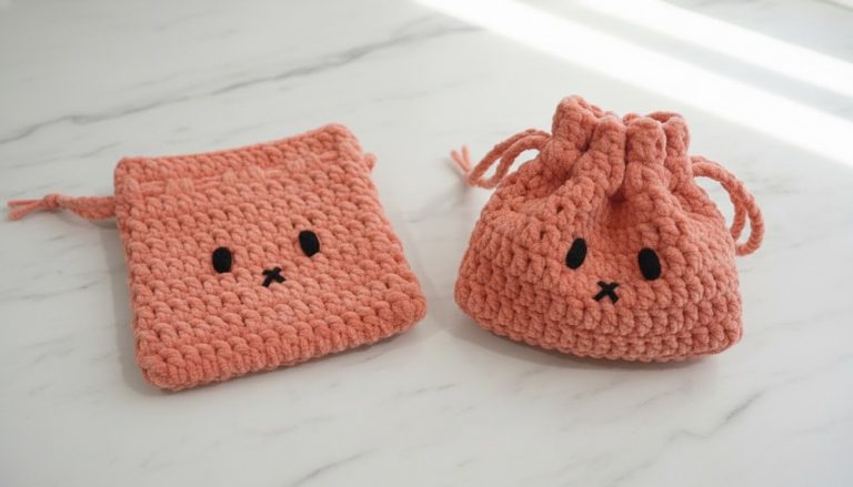 Crochet Miffy Drawstring Pouch Pattern 1