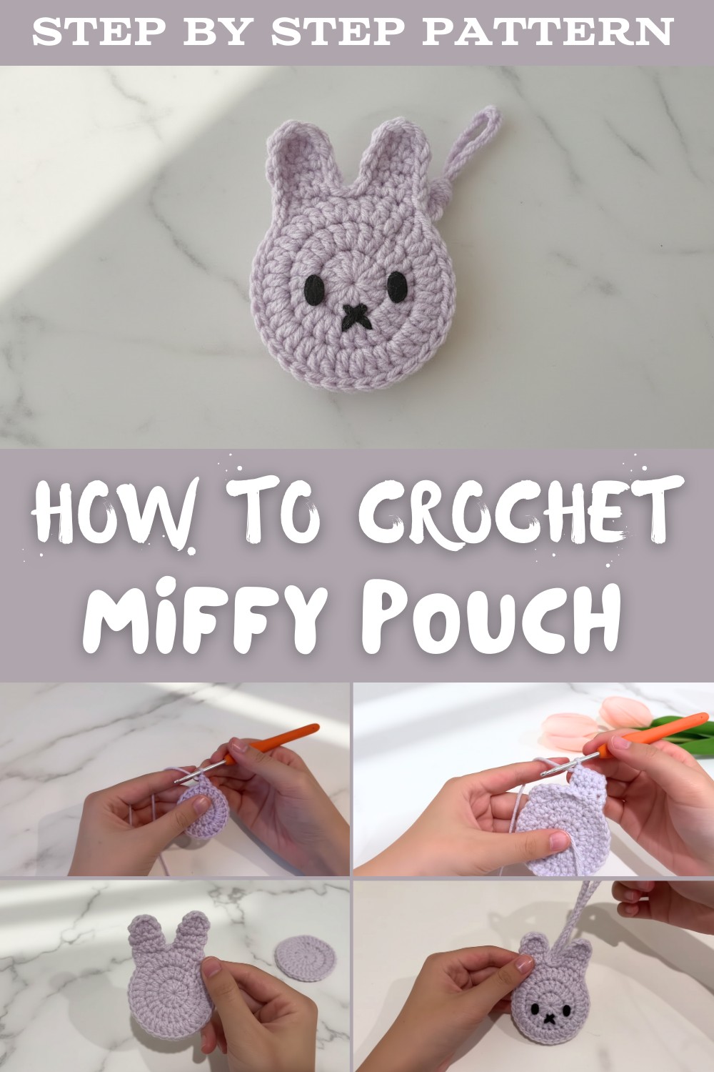Crochet Miffy Pouch Tutorial