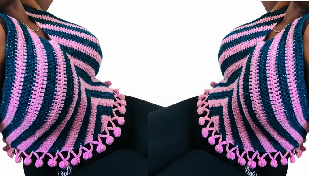 Crochet Pom Pom Top Pattern 2