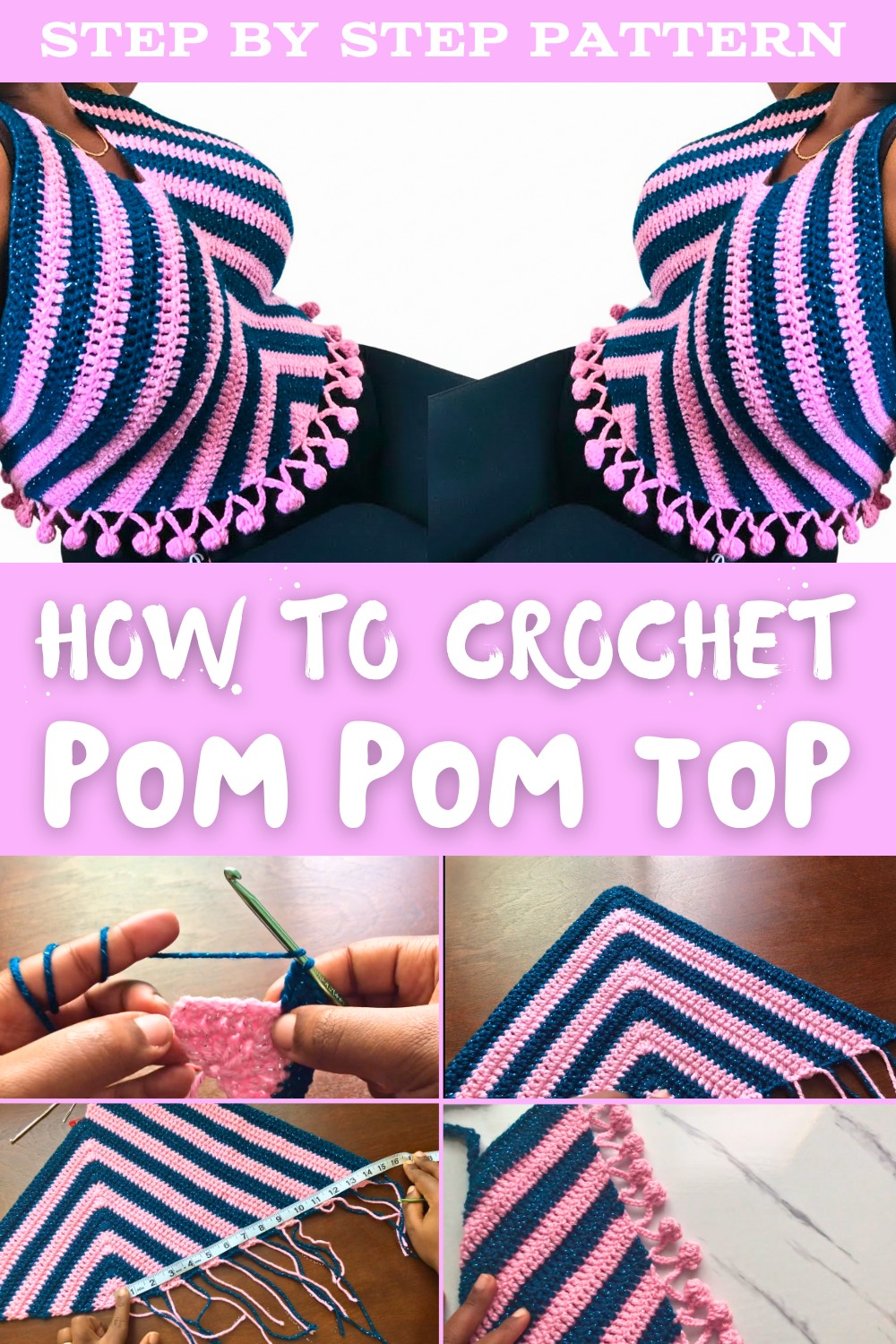 Crochet Pom Pom Top Pattern
