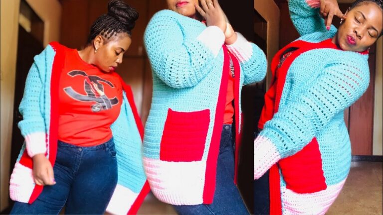 Crochet Raglan Cardigan Pattern 2