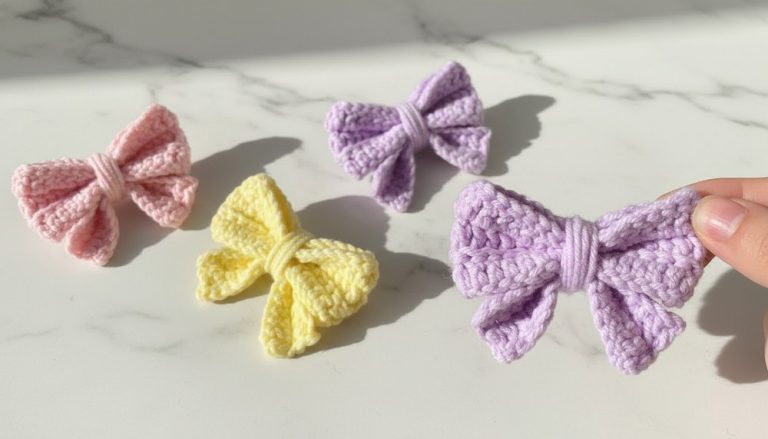 Crochet Ribbon Bow Tutorial 1