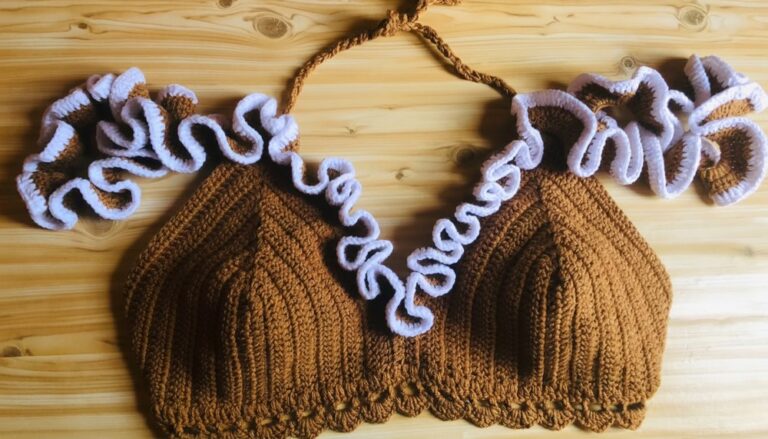 Crochet Ruffle Bralette Tutorial 2