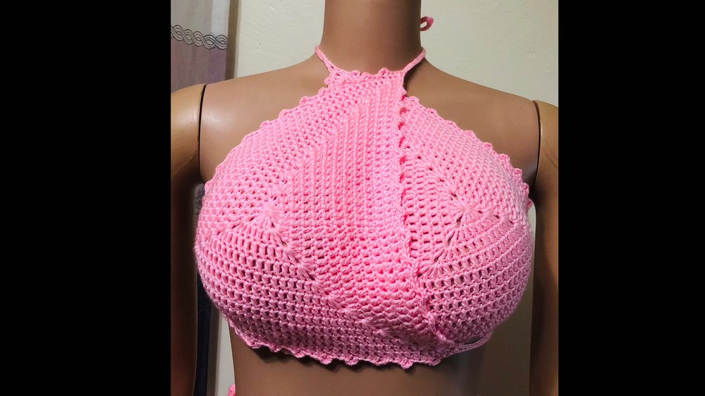 Crochet Triangular Bralette Pattern 3