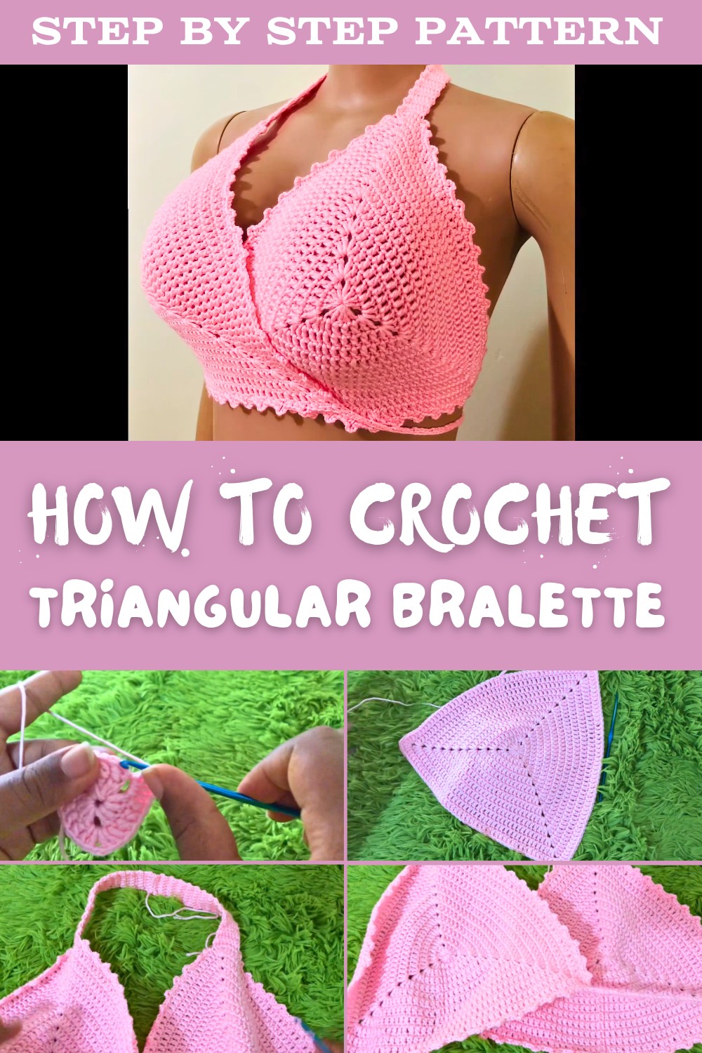 Crochet Triangular Bralette Pattern