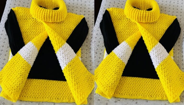 Crochet Turtleneck Sleeveless Sweater Pattern 2