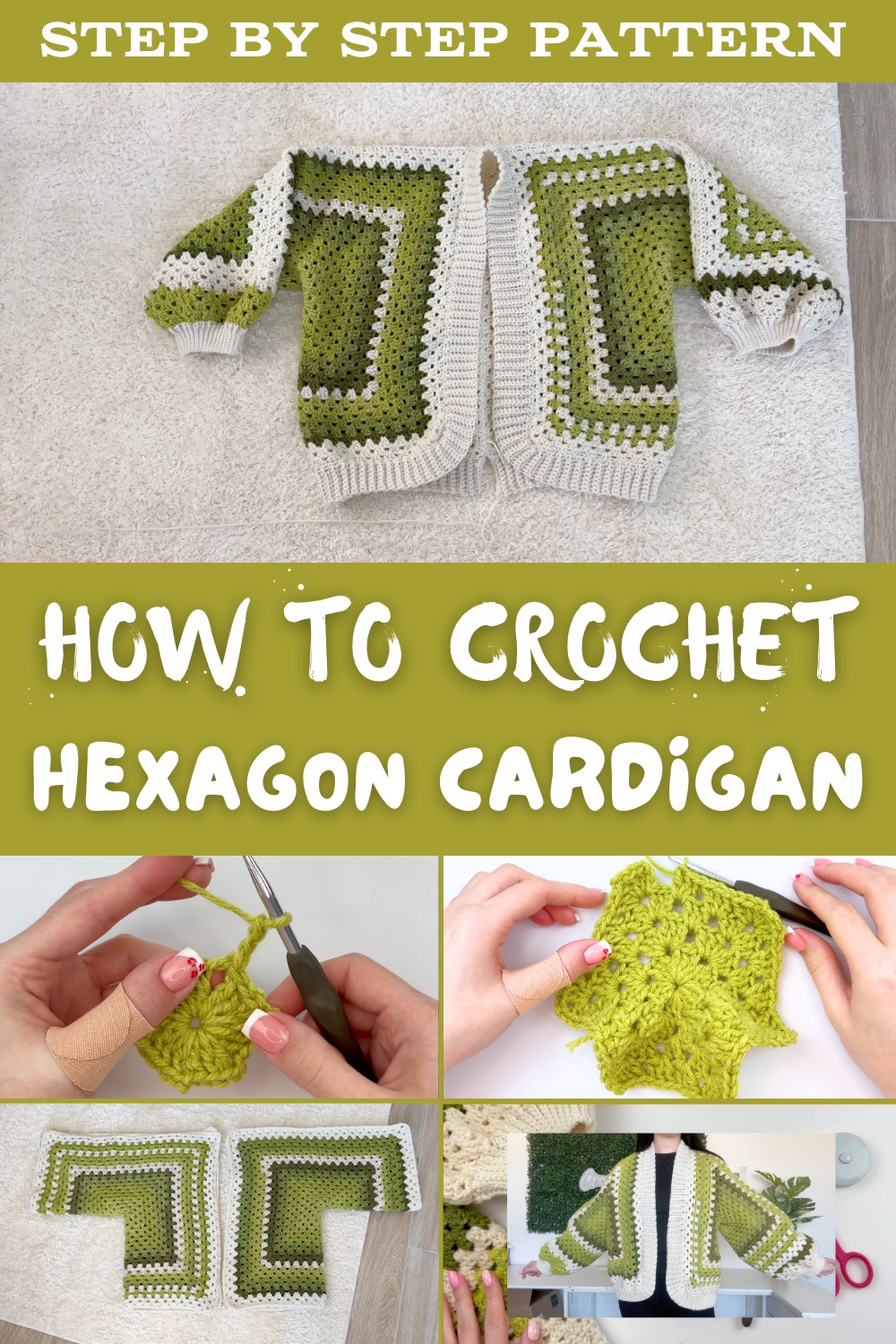 Easy Hexagon Cardigan Tutorial 1