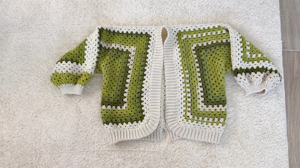 Easy Hexagon Cardigan Tutorial 11