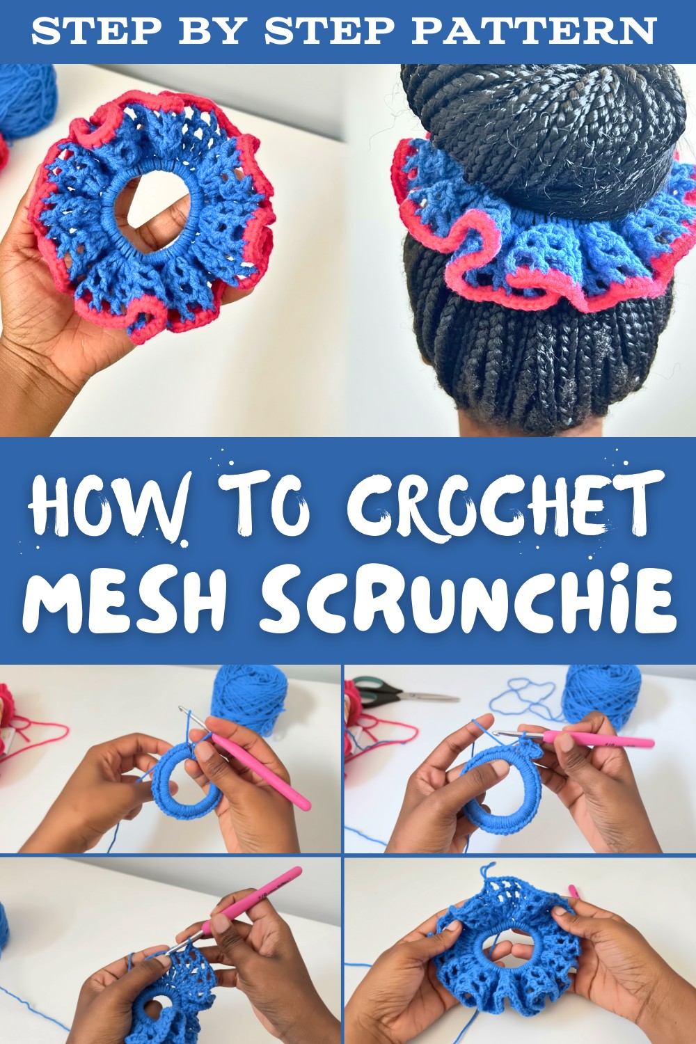 How To Crochet A Mesh Scrunchie