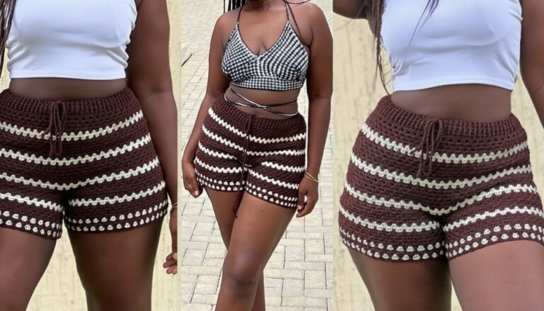 How To Crochet Granny Stitch Shorts 2