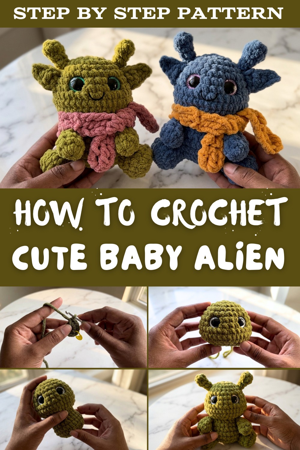 How to Crochet Cute & Friendly Baby Alien (1)
