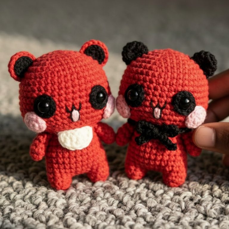 Cute Free Crochet Dudu & Bubu Keychain Pattern to Add Charm