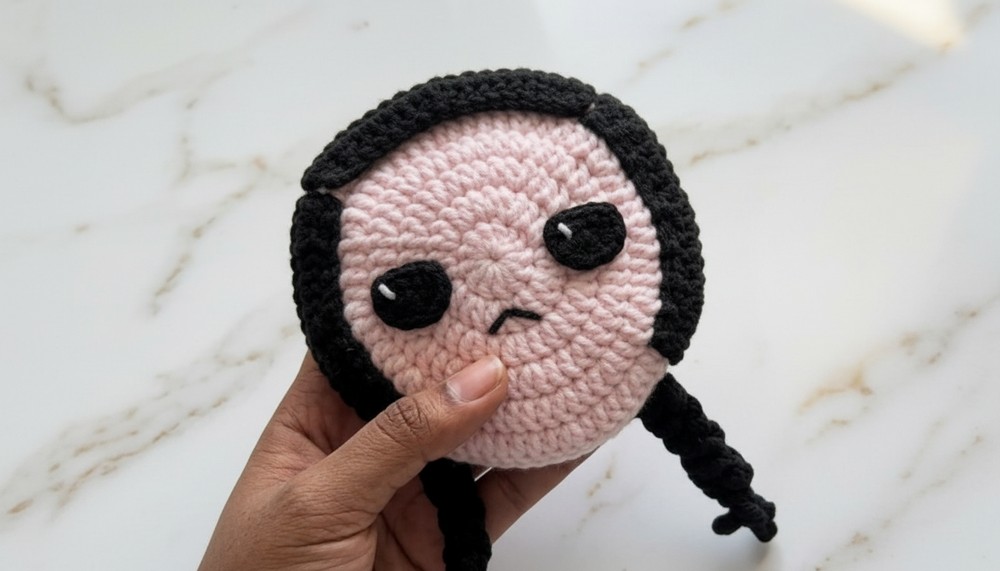 Crochet Coraline & Wednesday Pouch 6