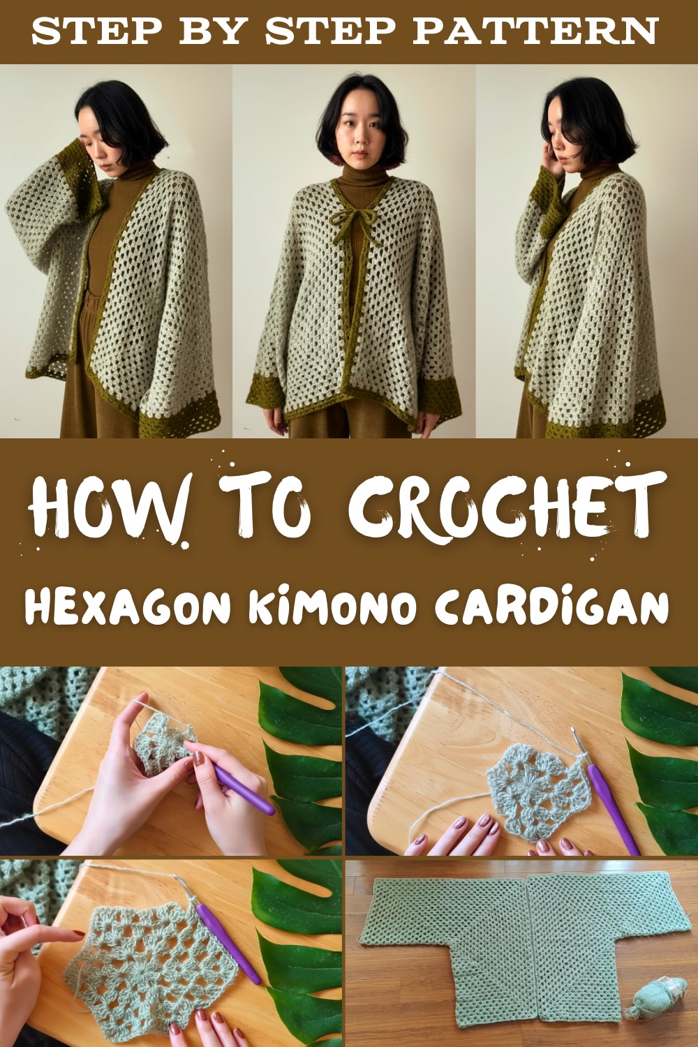 Crochet Hexagon Kimono Cardigan