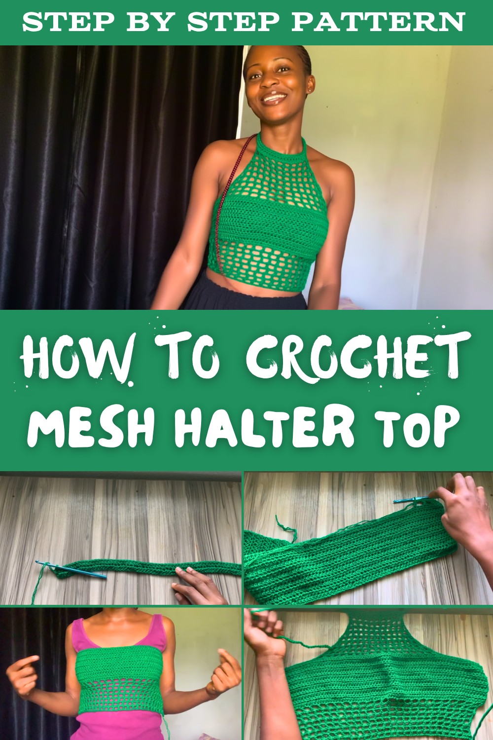Crochet Mesh Halter Top Pattern