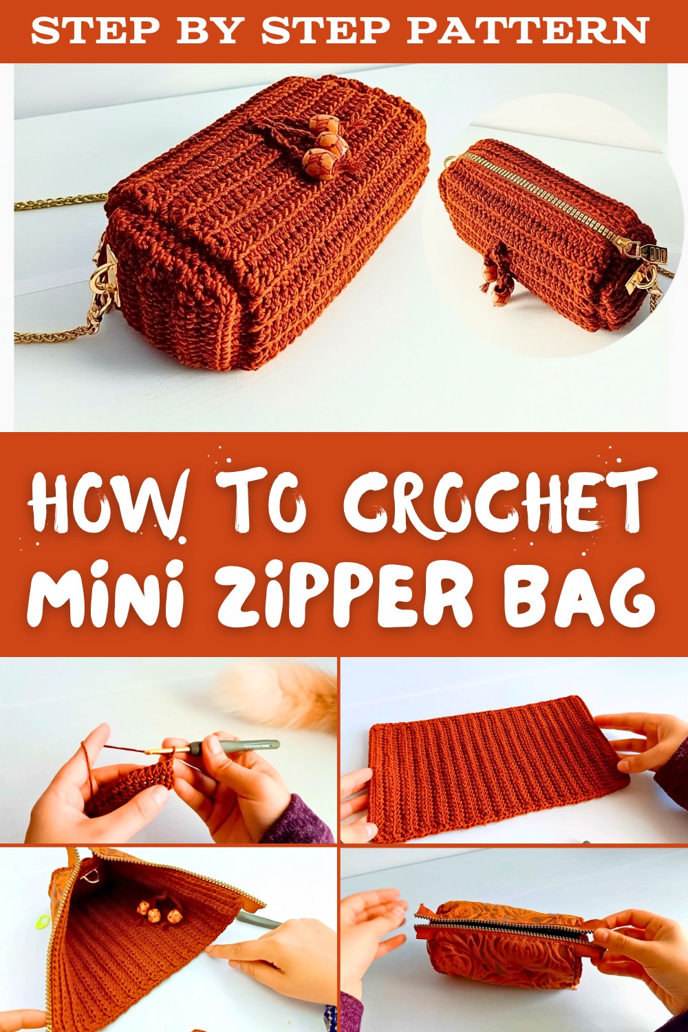Crochet Mini Zipper Bag Pattern