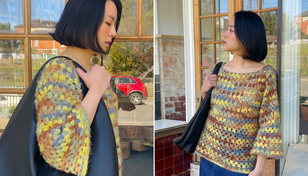 Crochet Oversized Granny Stitch Sweater Tutorial 2