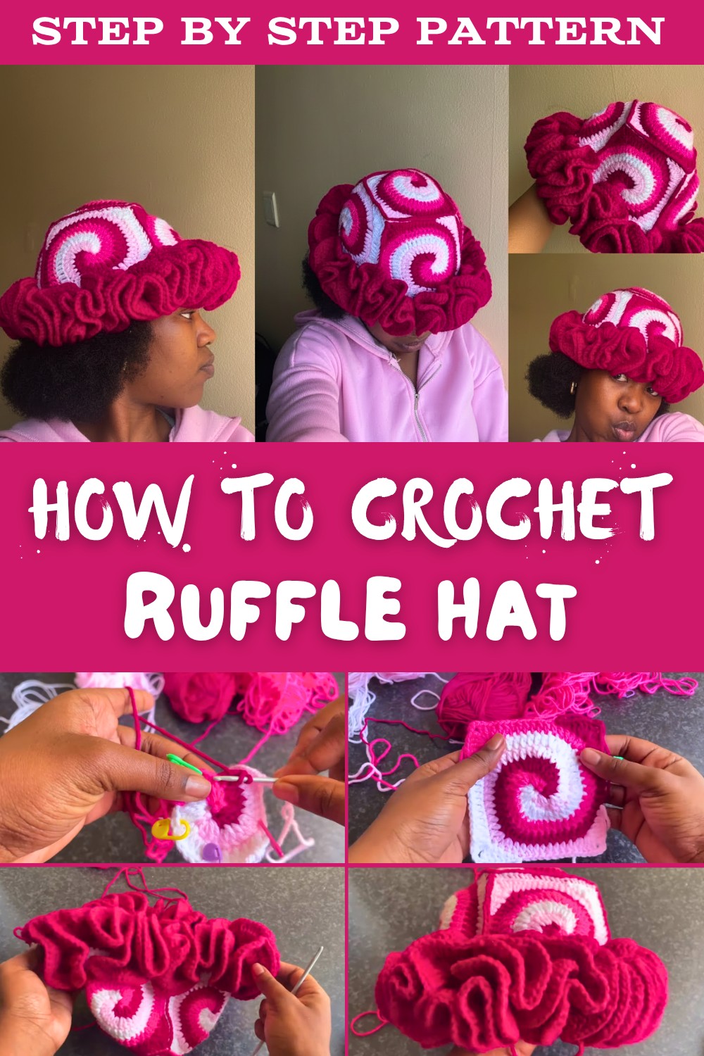 Crochet Ruffle Hat Pattern