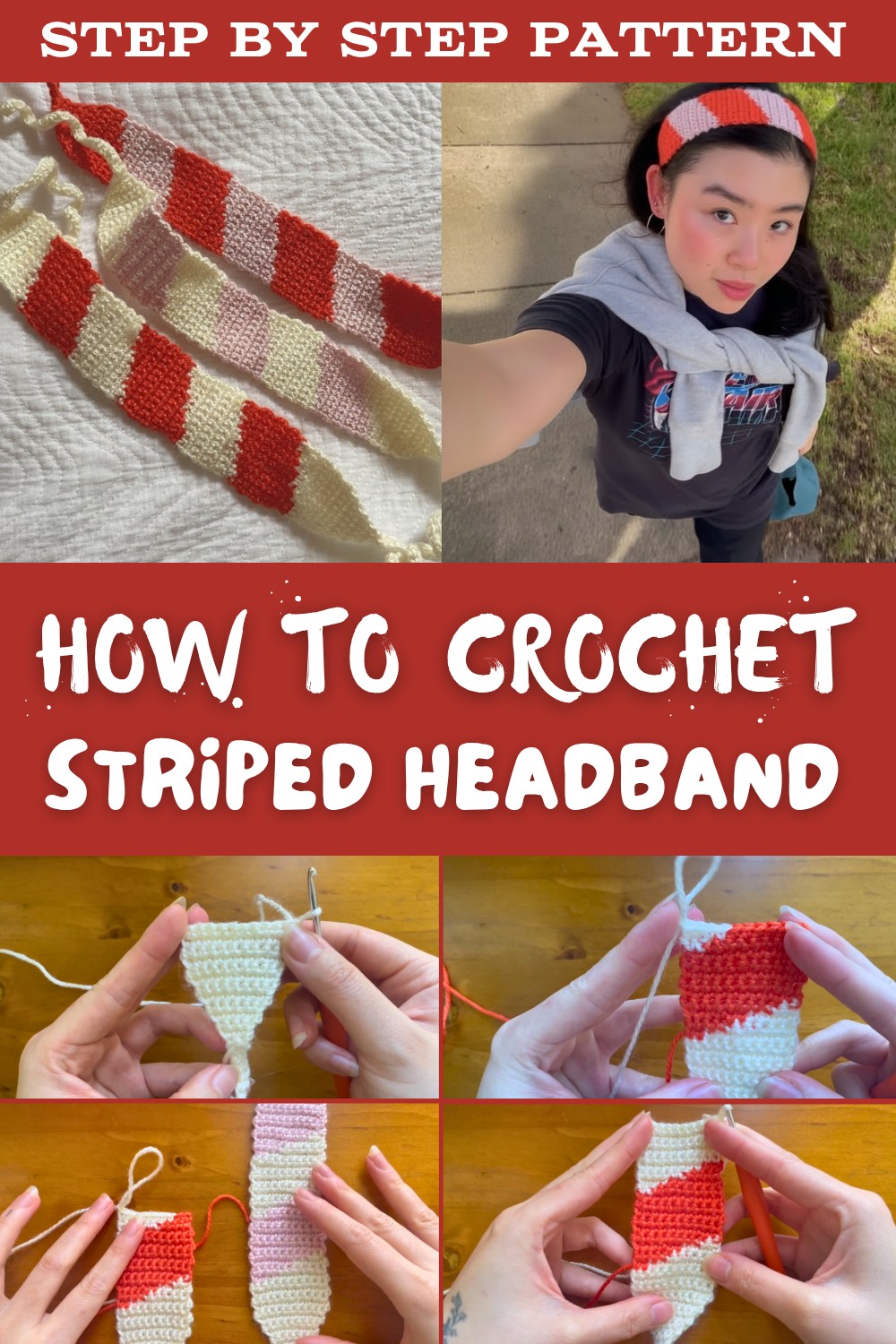 Crochet Striped Headband Tutorial