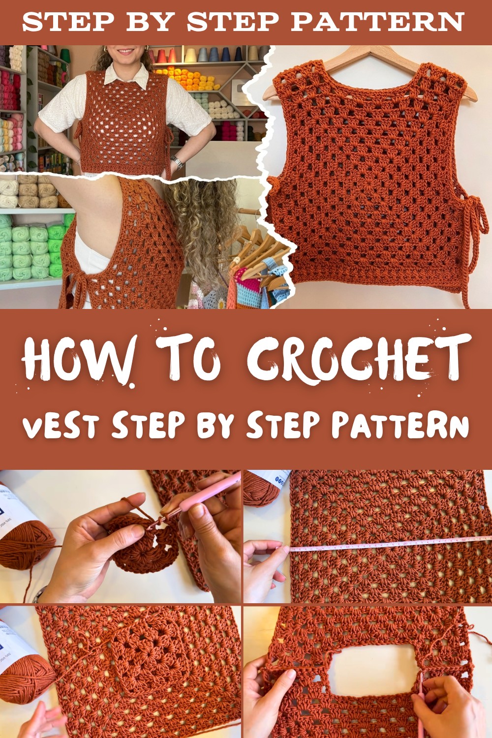 Crochet Vest Step By Step Pattern