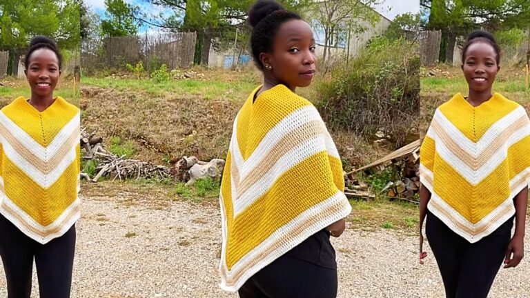 Easy Crochet Poncho Pattern 2