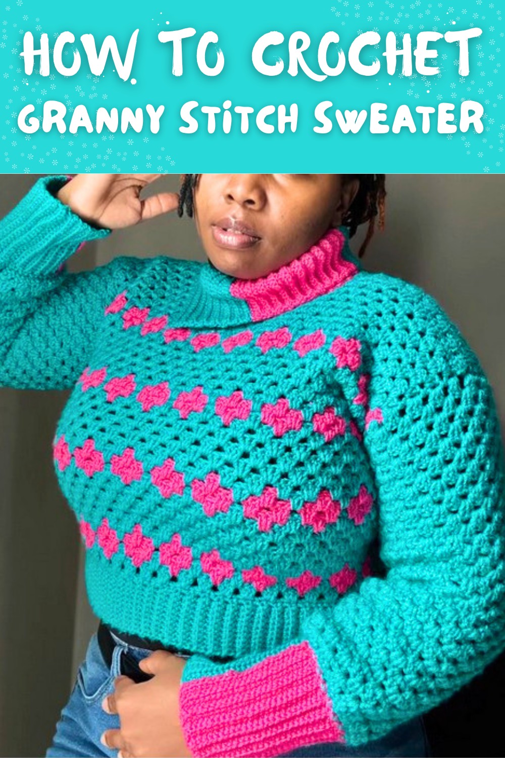 Free Crochet Granny Stitch Sweater Pattern 1