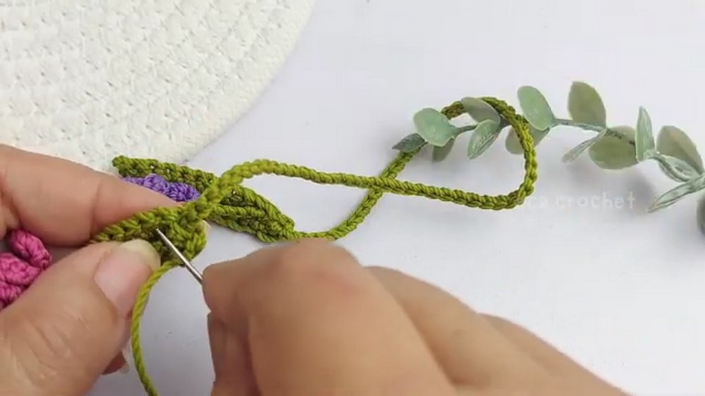 How to crochet lavender bag charm