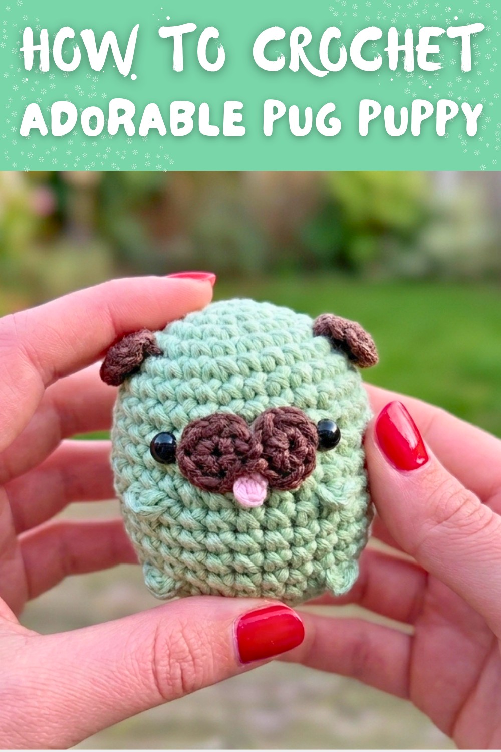 Adorable Crochet Pug Puppy 🐾 Easy Tutorial 10