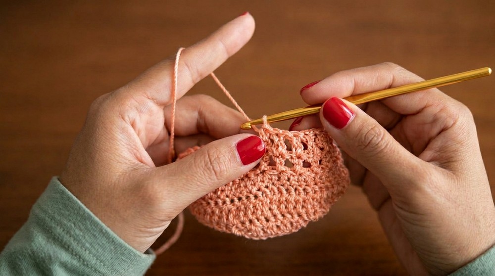 Beautiful Knit Pouch, Mini Knitting Drawstring Bag 4